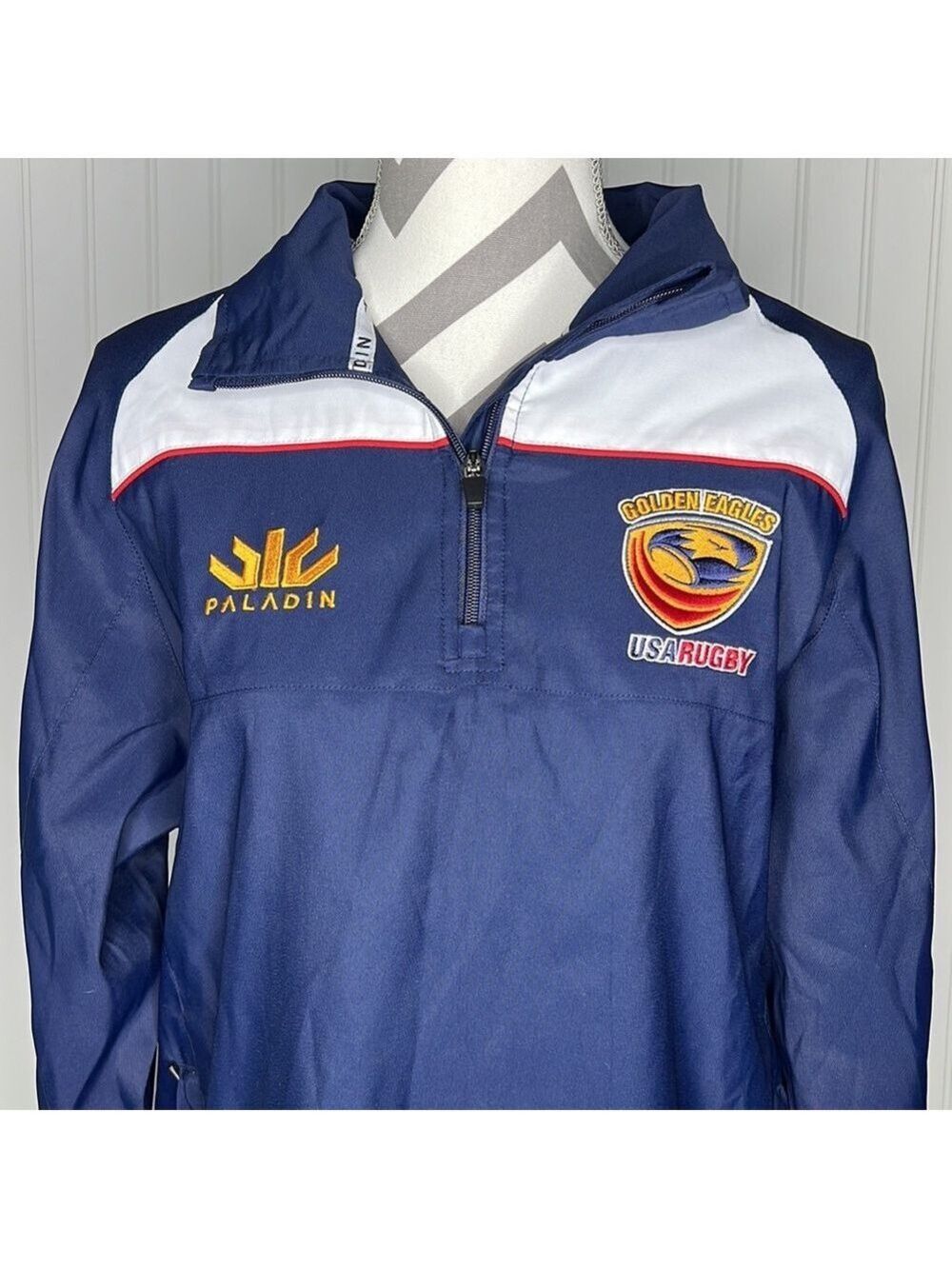 NWT Pull Over 1/4 zip Jacket Golden Eagles USA Rugby Size Ladies 10